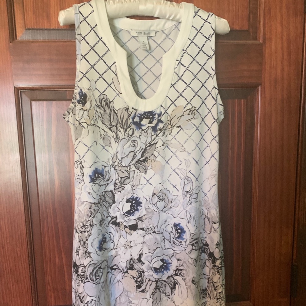 Crazy 8s Sale-WHBM Floral Sleeveless Tunic